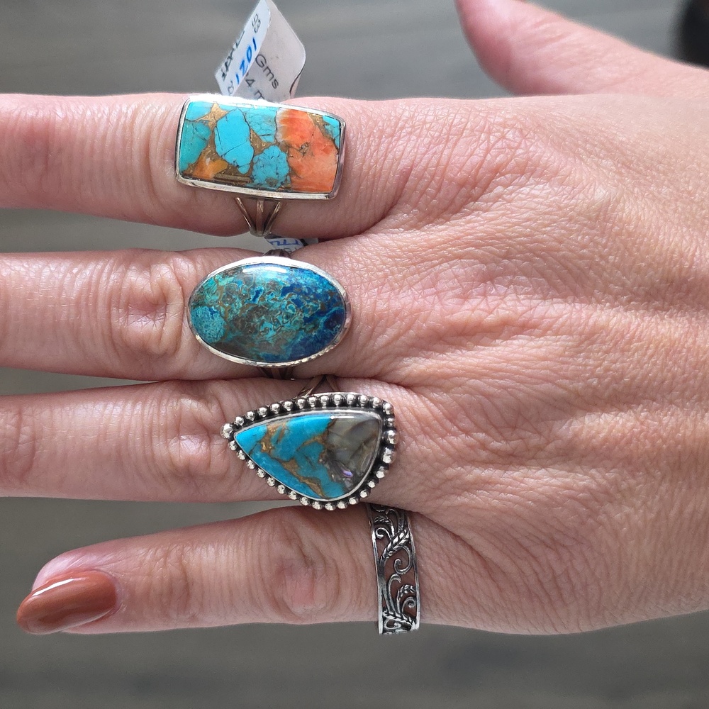 NEW Size 10-10.5 Genuine Sterling Silver Rings - Picture 3 of 6